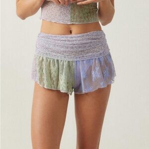 NWOT Urban Outfitters Out From Under Sweet Dreams Spliced Lace Micro Short